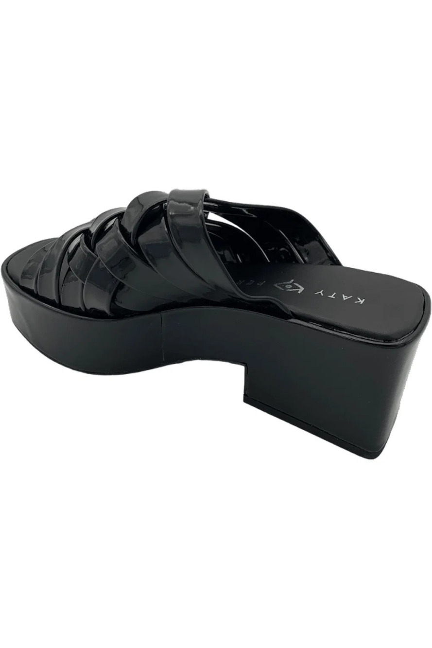 Katy Perry Criss Cross Platform Sandals The Busy Bee Black - Medium - Picture 2 of 3